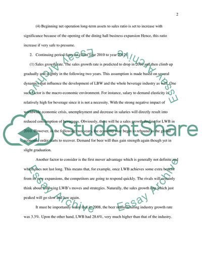 Company Prospective Analysis and Valuation