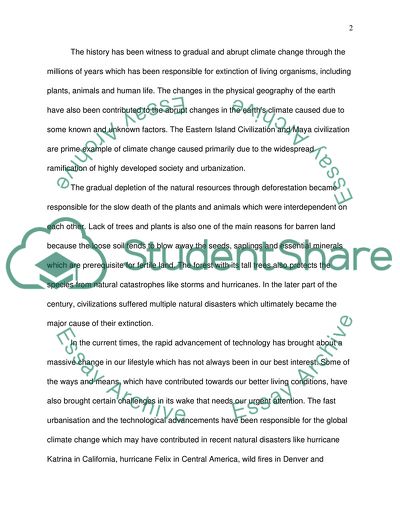 Climate Change and Management and Mitigation