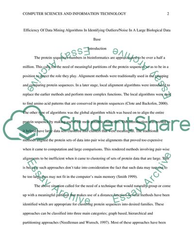 Identifying Outliers in a Large Biological Data Base
