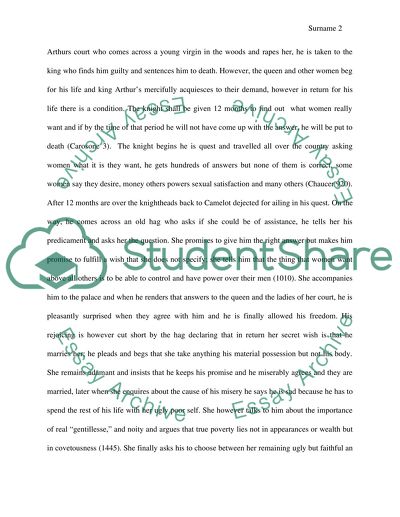 The Wife of Baths Tale as a Counter-Version of the Arthurian Romance Tradition