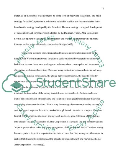 Business Strategy - merger and acquisition