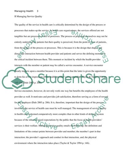 Managing Quality, Risk and Cost in Health Care