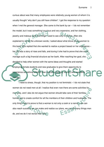 Gender and Life Experience