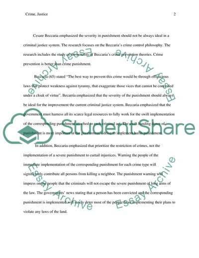 Crime, Justice and the Rule of Law