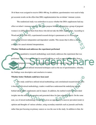 Docosahexaenoic Acid Supplementation during Pregnancy and Lactation