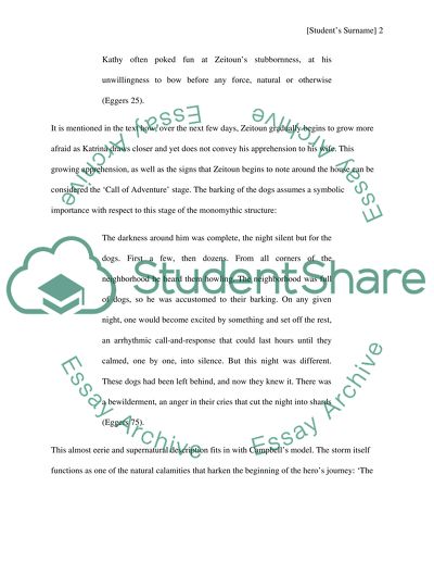 Dave Eggers Zeitoun: A Monomyth