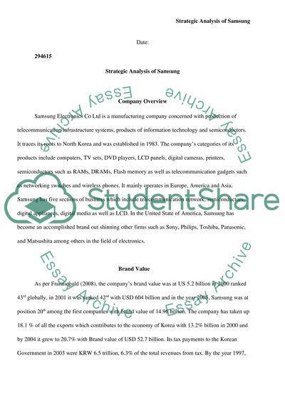 Strategic Analysis of Samsung