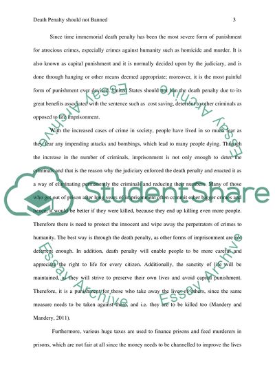 Death Penalty should not Banned