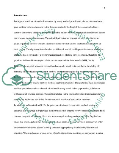 Refusing Medical Important Treatment