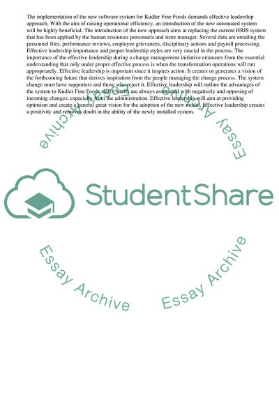 Leadership Recommendation