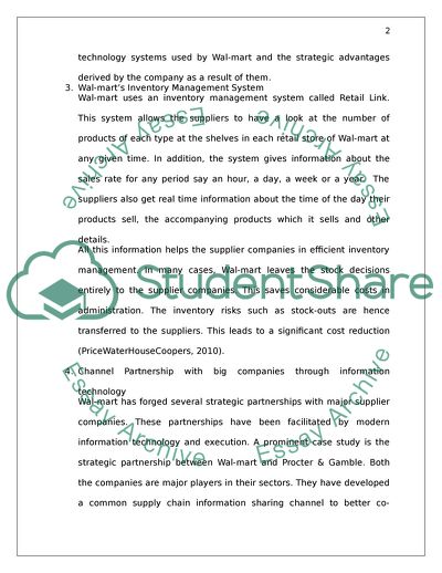 Role of Information Technology in Wal-Marts Success