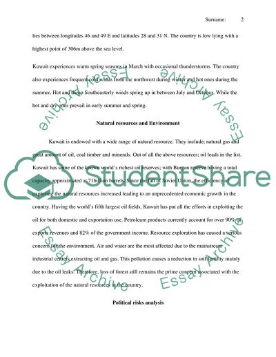 Kuwaits Risk Associated with Investing in the Country