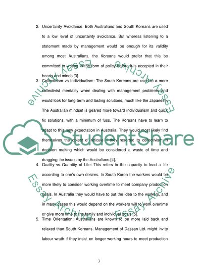 Korea and australia hofstede cultural differences