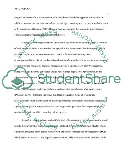 Sexual Functioning Following Elective Hysterectomy: The Role of Surgical and Psychosocial variables