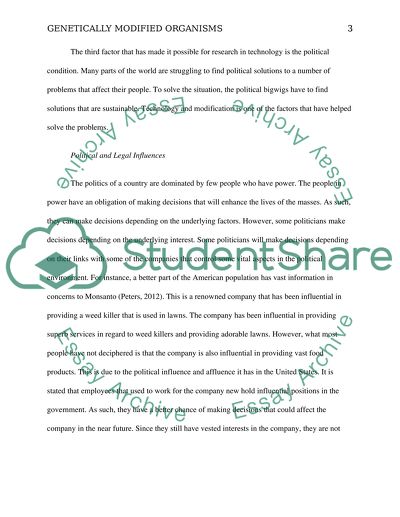 Genetically Modified Organisms
