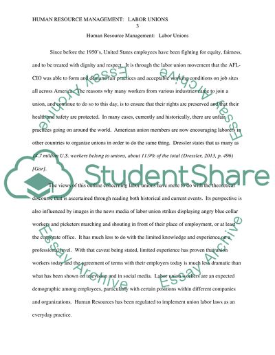 The Phenomenon of Labor Unions