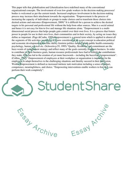 Concept of Empowerment