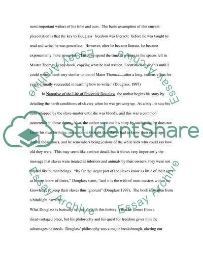 Philosophical Perspective of Douglass Slave Narratives