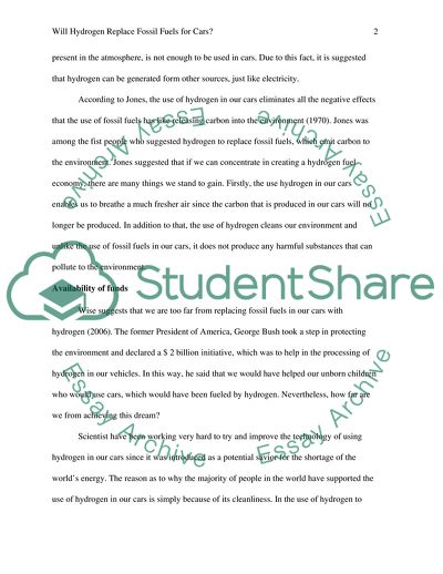 Hydrogen vs. Fossil Fuels for Cars
