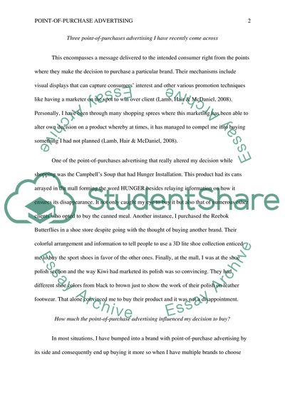 Point-of-Purchase Advertising