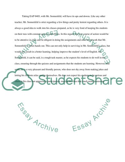 HOW TO SURVIVE IN MR. SONNENFELDS CLASS