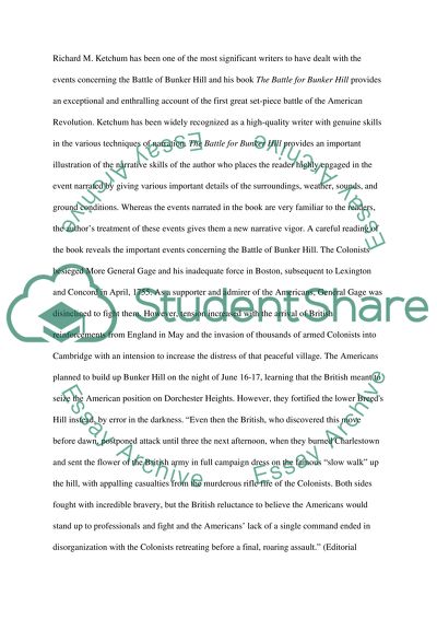 The Battle for Bunker Hill by Richard M. Ketchum