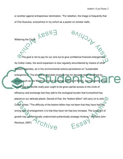 The Bottom Billion by Paul Collier