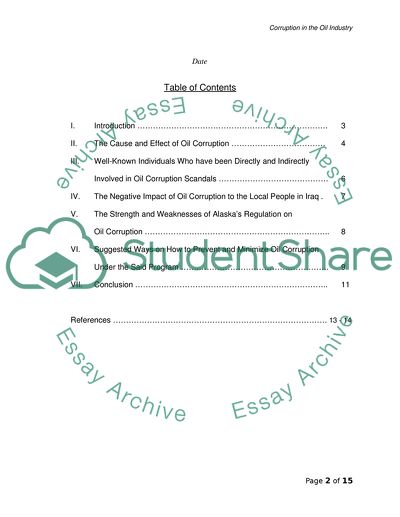 Corruption in the Oil Industry - Situation in Alaska
