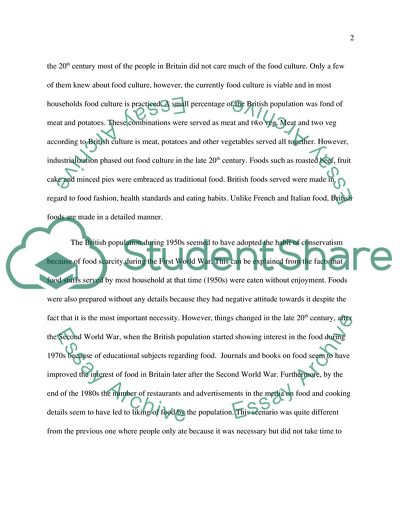 Food and Politics in Britain