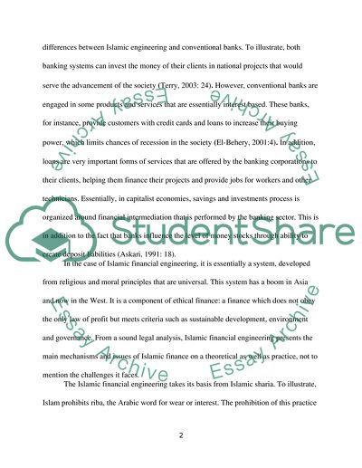 Islamic Financial Engineering and the Conventional Interest-based System