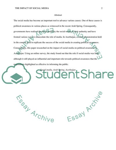 The Impact of Social Media on Political Awareness in Azerbaijan