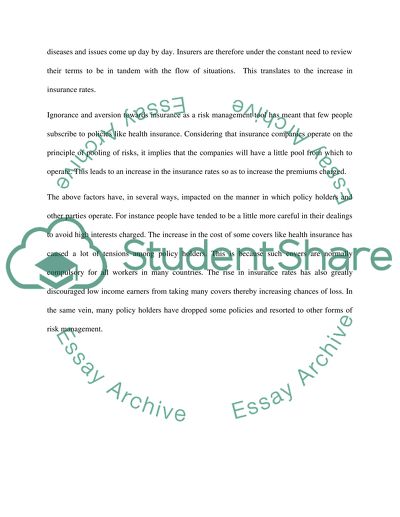 Increase in Insurance Rates