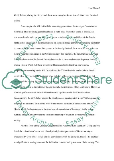 The Appreciation and Essence of the Spirit and Meaning of Ritual in Chinese Literature