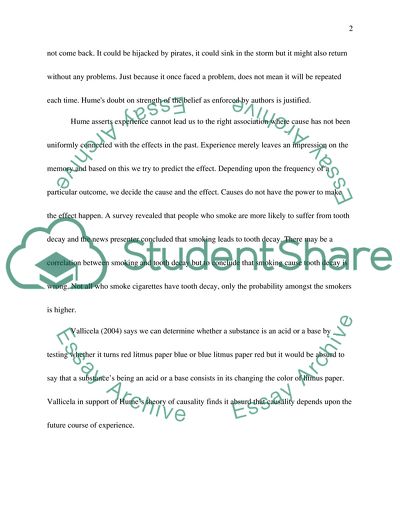 Humes Approach to Causality