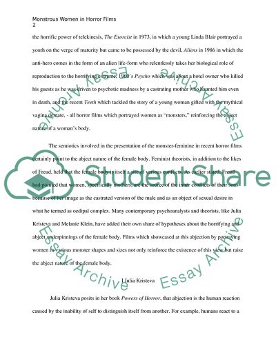 Monstrous Women in Horror Films