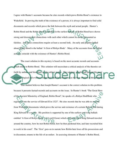 The Outlaws of Medieval Legend: Robin Hood