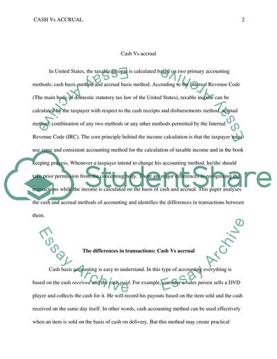 A Difference in Recognizing Transactions