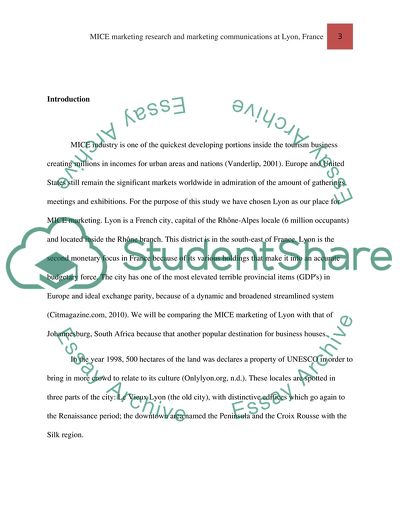 MICE Marketing Research and Marketing Communications at Lyon