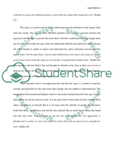 Hunger Artist by Franz Kafka