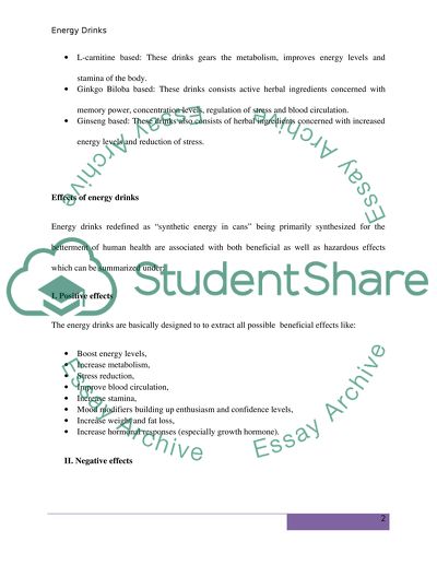 Effects of Energy Drinks on the Human Body