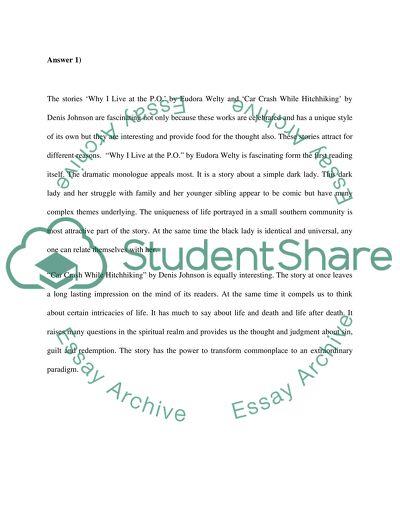 Why I Live at the P.O. by Eudora Welty