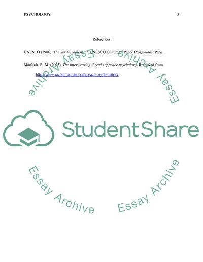 Historical influence of psychology on international conflict resolution and peace building efforts