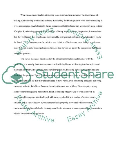 Advertisement of the Purell Brand Hand Sanitizer