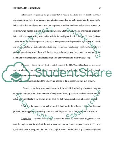 The Information Systems Development Life Cycle