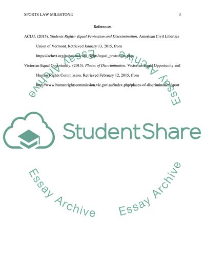 Sports Law Milestone 3: Research Summary