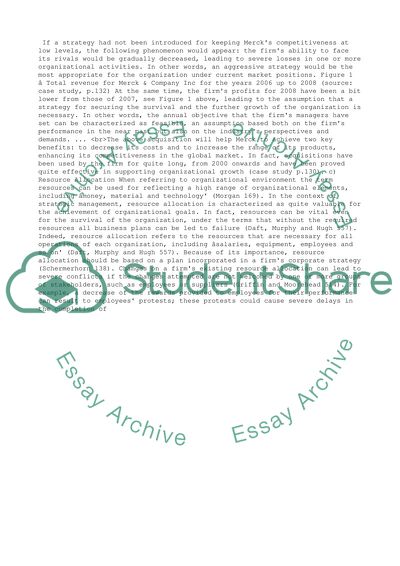 Analysis of Merck& Company Inc