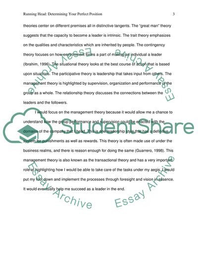 Determining Your perfect Position