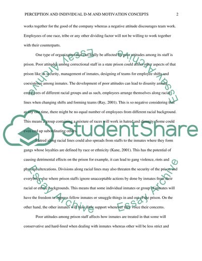 Perception and Individual Decision-Making & Motivation Concepts