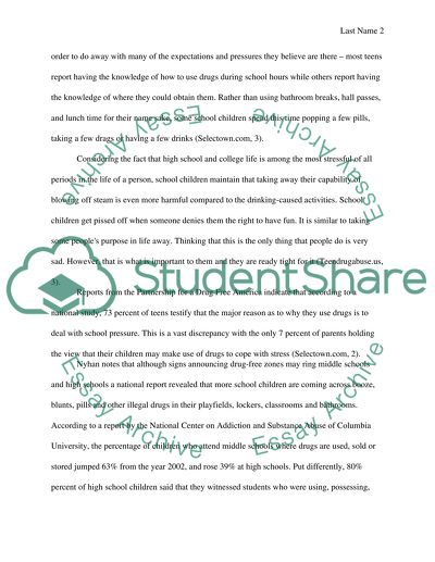 Problem of Drugs Usage in School