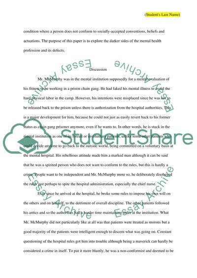 Movie: One Flew over the Cuckoos Nest